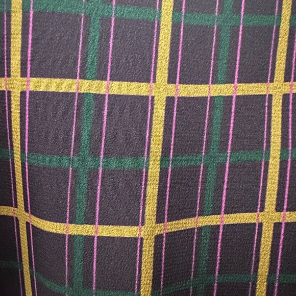 THEORY 100% Silk Dolman York Plaid Purple Multi Blouse, size small, like new - Picture 6 of 6